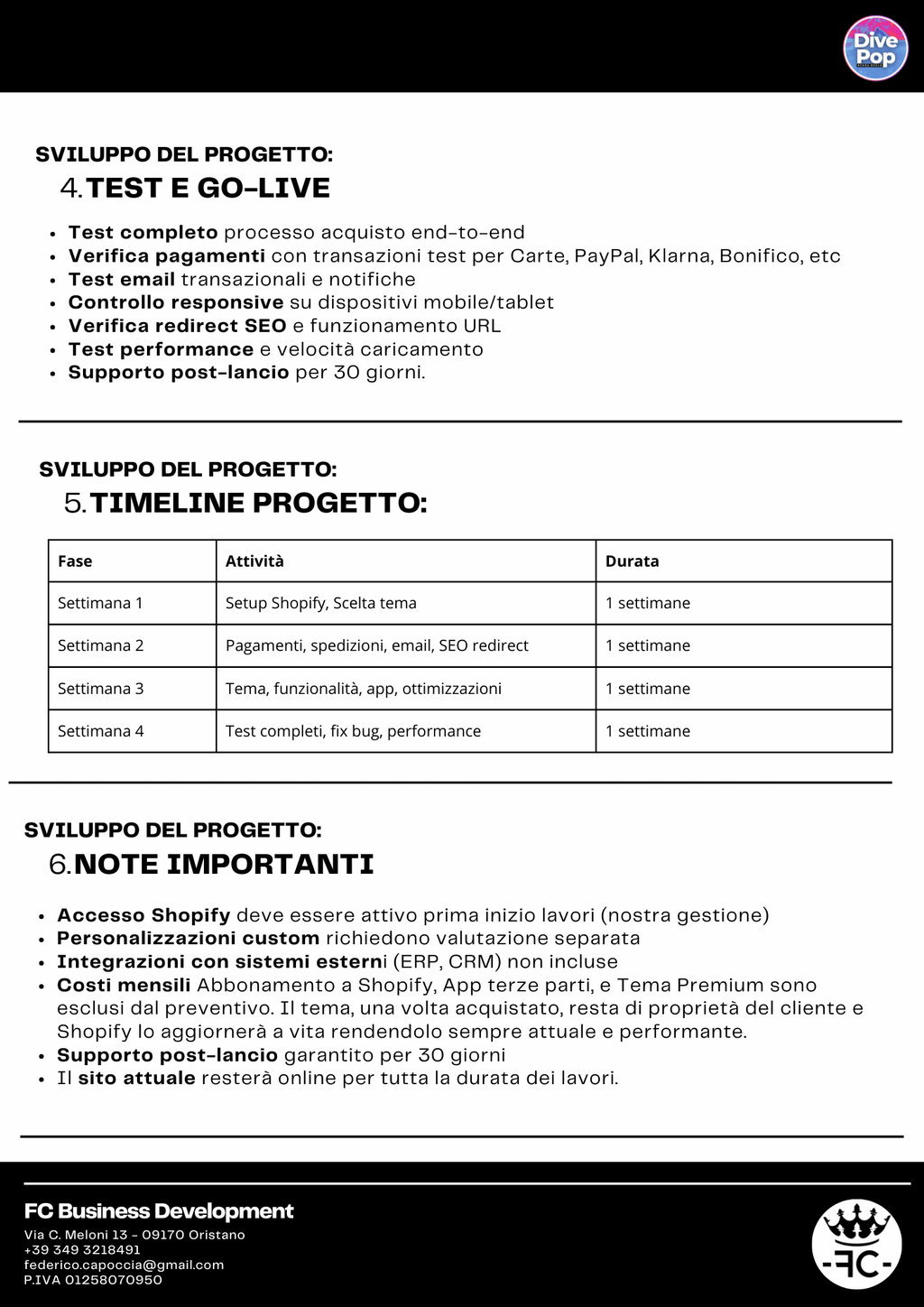 Progetto Restyling DIVEPOP