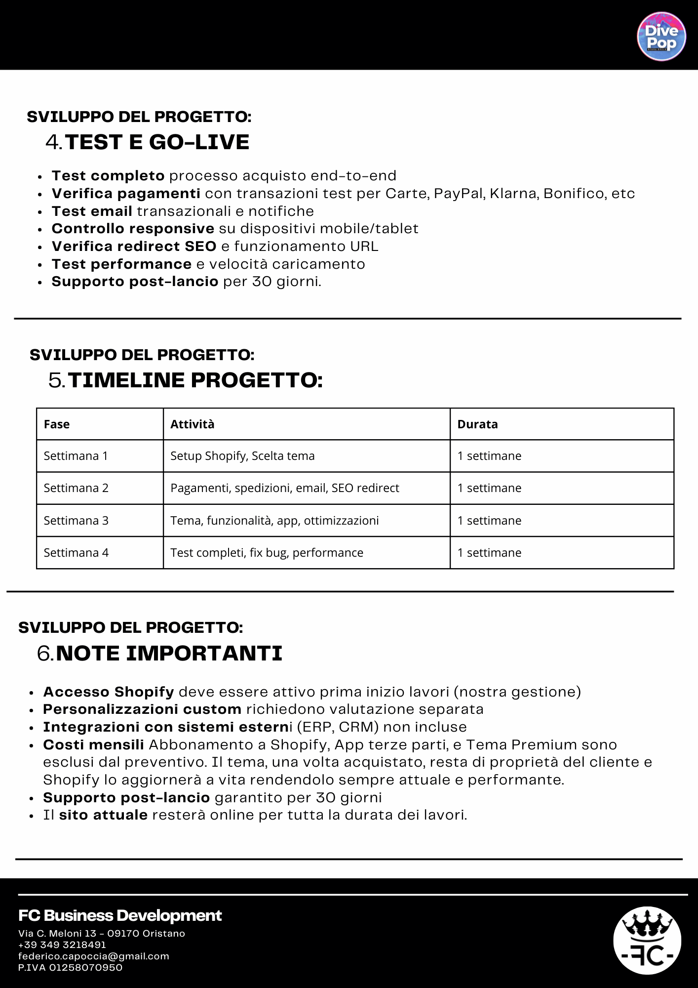 Progetto Restyling DIVEPOP