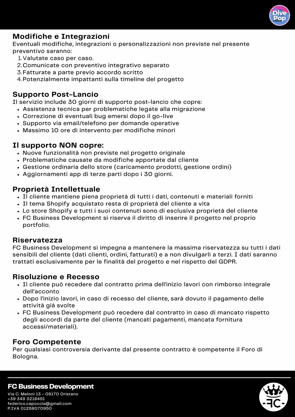 Progetto Restyling DIVEPOP