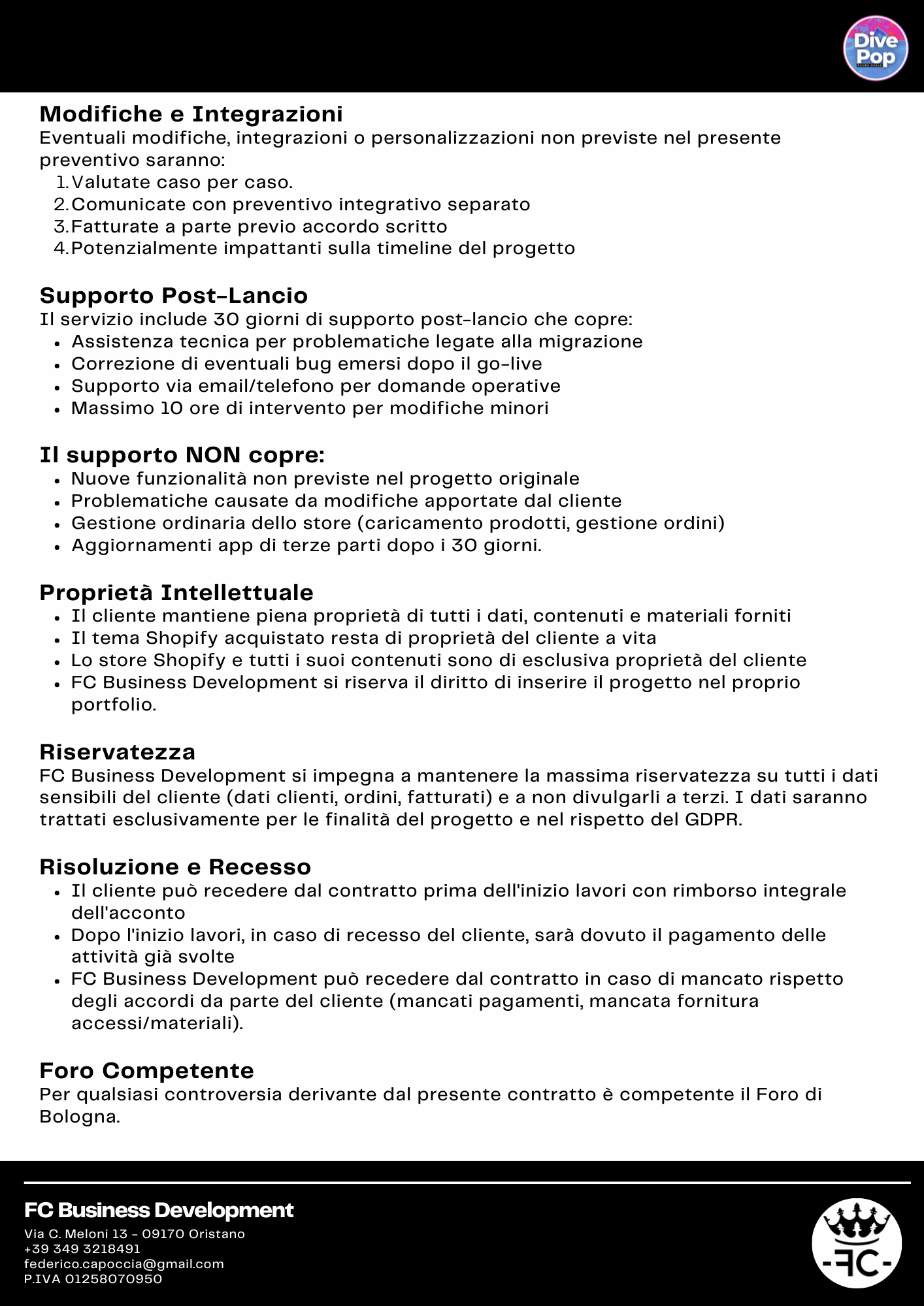 Progetto Restyling DIVEPOP