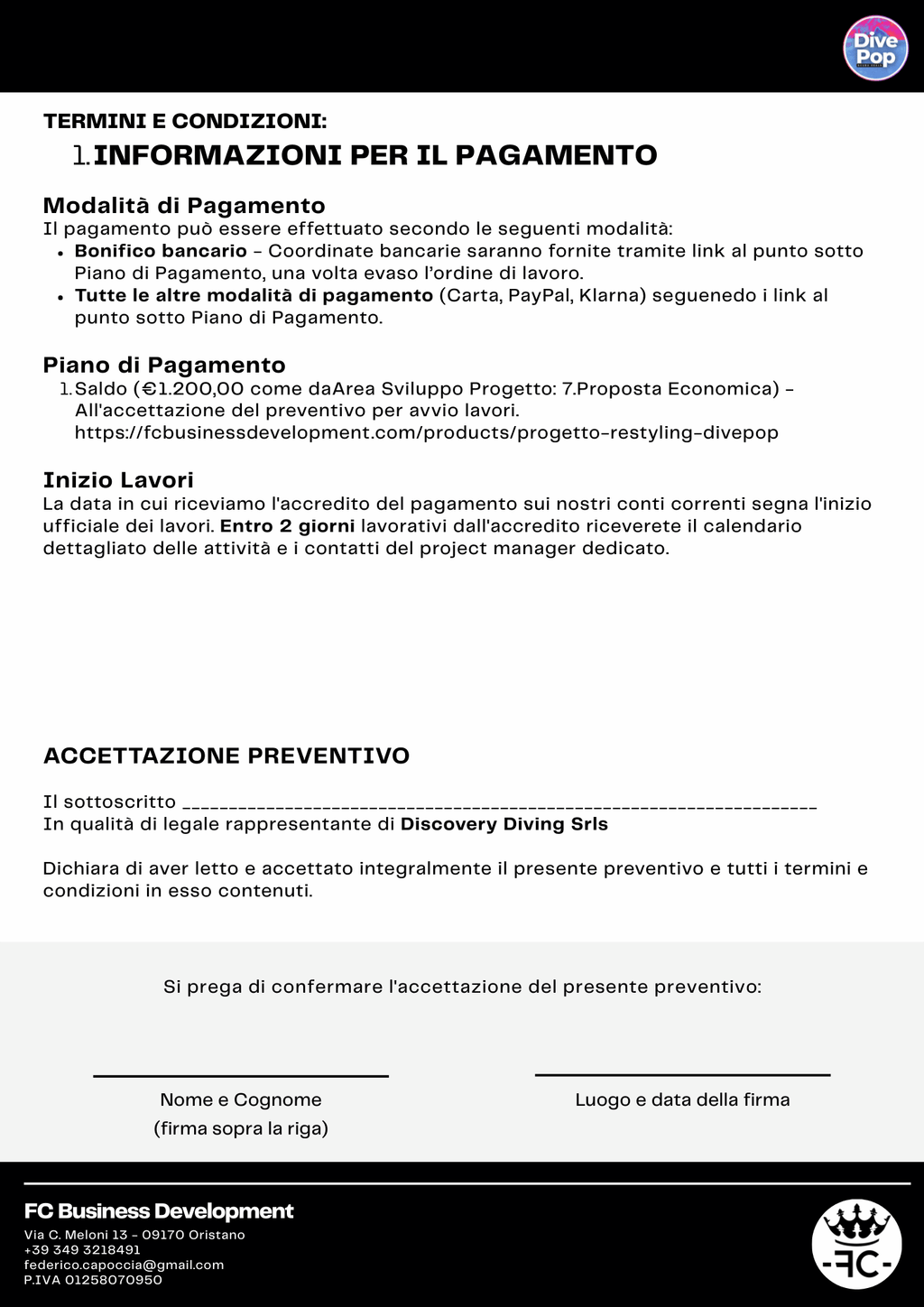 Progetto Restyling DIVEPOP