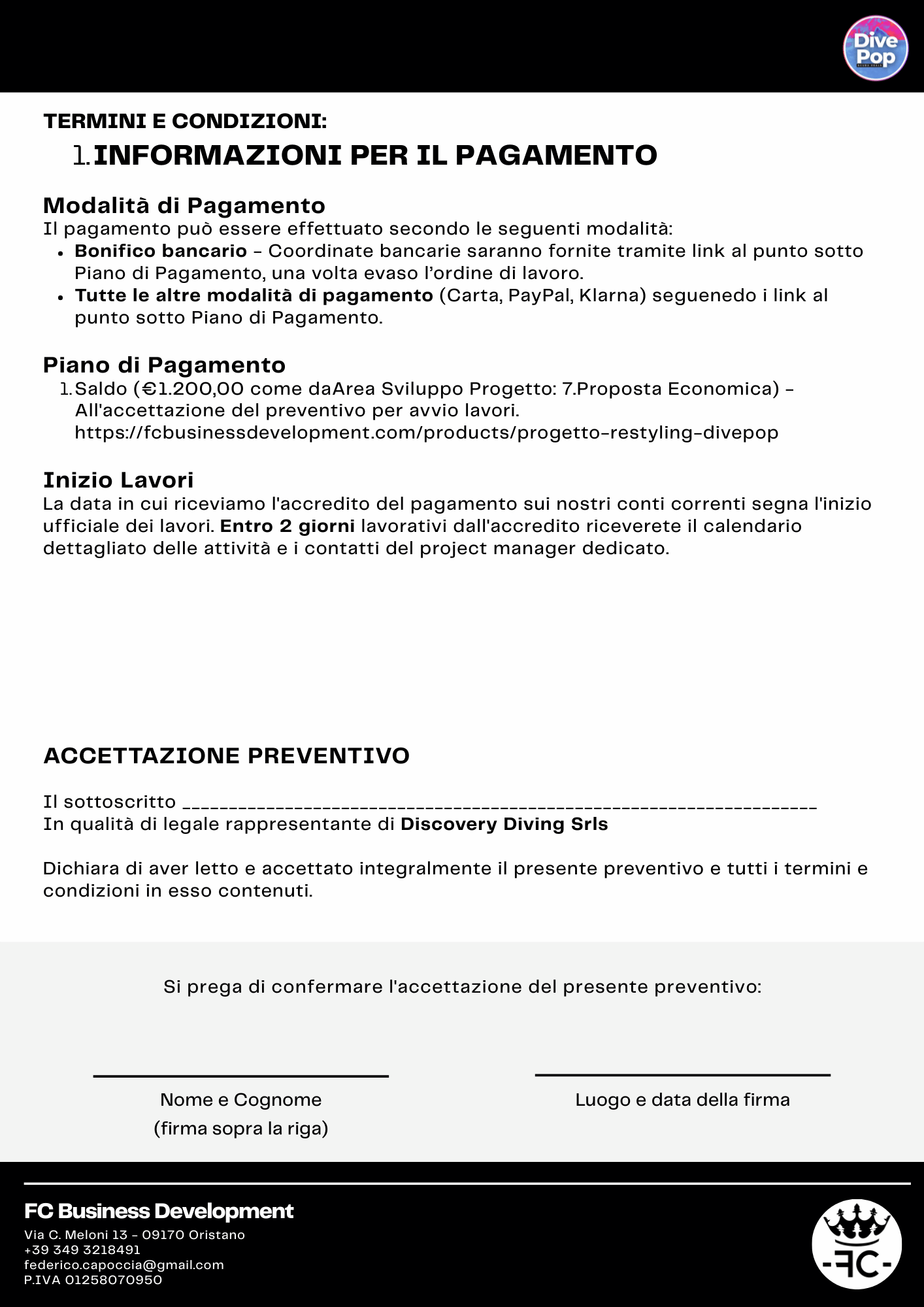 Progetto Restyling DIVEPOP
